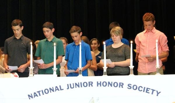 National Junior Honor Society middle school induction ceremony Cocopah Middle School