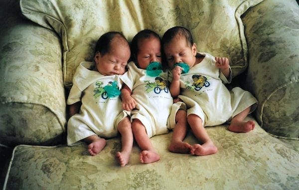 Overwhelmed-parent-triplet-sons