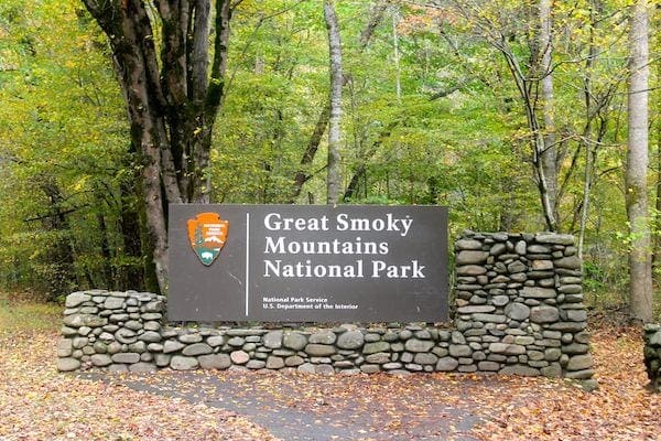Great Smoky Mountains National Park in Tennessee and North Carolina. 